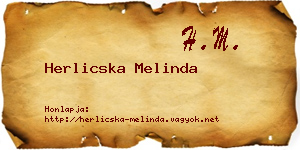 Herlicska Melinda névjegykártya